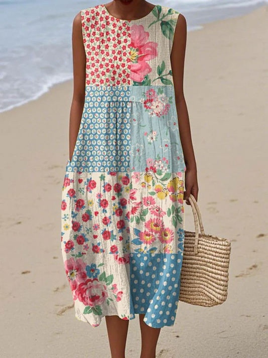 ANNA | PATCHWORK-MIDI-KLEID