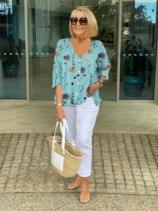 ANITA | ELEGANTE BLUSE MIT BLUMENMUSTER